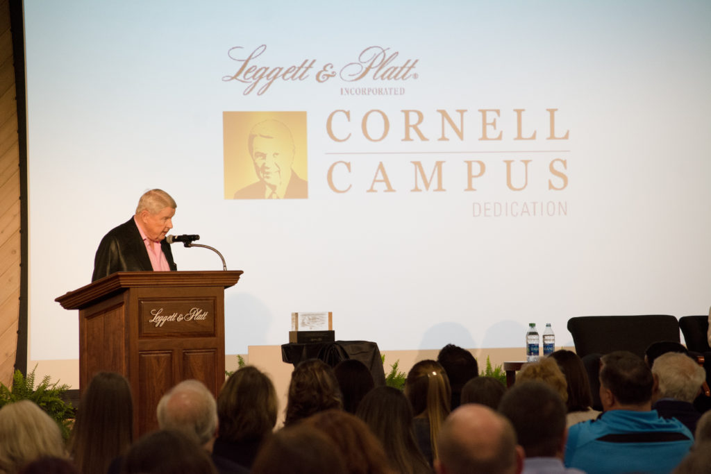 Harry M. Cornell, Jr. at the Cornell Campus dedication on May 16, 2016.